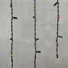 Гирлянда Бахрома 3,2 x 0,9 м Разноцветная 220В, 168 LED, Провод Черный Каучук, IP65. Фото 2.