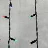Гирлянда Бахрома 3,2 x 0,9 м Разноцветная 220В, 168 LED, Провод Черный Каучук, IP65. Фото 3.