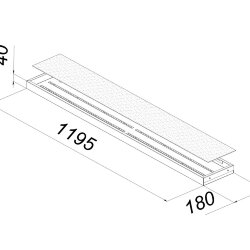 Универсальный офисный светодиодный светильник 40 Вт IP20 1195x180x40 мм 3000K Опал