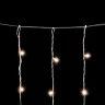Гирлянда Занавес Облегченный 2 x 2 м Тепло-Белый 220В, 400 LED, Провод Прозрачный ПВХ, IP54. Фото 3.