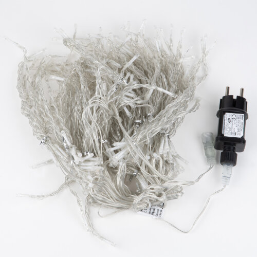 ULD-C3020-264-TTK WARM WHITE IP44 Занавес светодиодный с эффектом мерцания, 3х2м, 264 светодиода, Теплый белый свет, Провод прозрачный, TM Uniel - фото 1