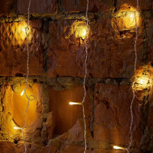 ULD-C3020-264-TTK WARM WHITE IP44 Занавес светодиодный с эффектом мерцания, 3х2м, 264 светодиода, Теплый белый свет, Провод прозрачный, TM Uniel - фото 15