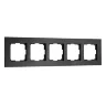 Рамка из металла на 5 постов AluMax черный алюминий W0053508 - фото