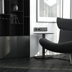 Рамка из металла на 5 постов AluMax черный алюминий W0053508