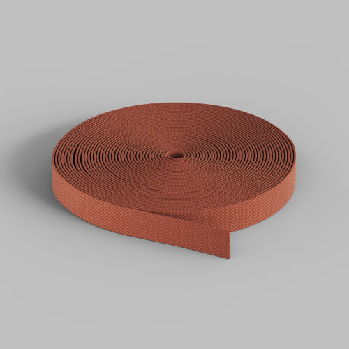 TR5502-BR Гибкий трек-ремень Belty, серия Base, 20м, 48V DC, IP20, коричневый, ткань, медь.