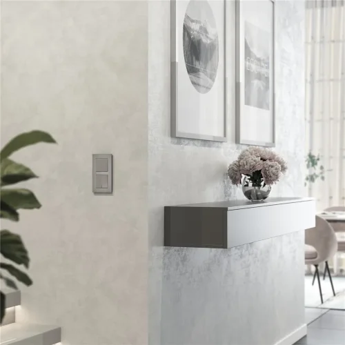 Рамка из металла на 2 поста АluMax алюминий W0023506 - фото 4