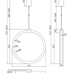 Подвесной светильник Anillo 3000K 20Вт (Хром)