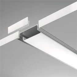 Алюминиевый профиль встраиваемый с фланцем 30x6 (Серебро, 2 м), ALM003S-2M (Серебро) ALM003S-2M