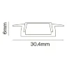 Алюминиевый профиль встраиваемый с фланцем 30x6 (Серебро, 2 м), ALM003S-2M (Серебро) ALM003S-2M - фото 8