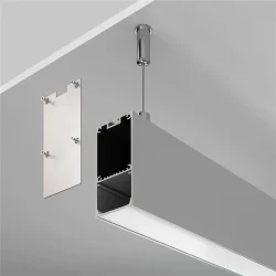 Алюминиевый профиль накладной-подвесной 35×66 (Серебро, 2 м) , ALM-3566-S-2M (Серебро)