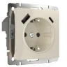 Розетка с заземлением, шторками и USB тип A+C (слоновая кость) W1171703 - фото