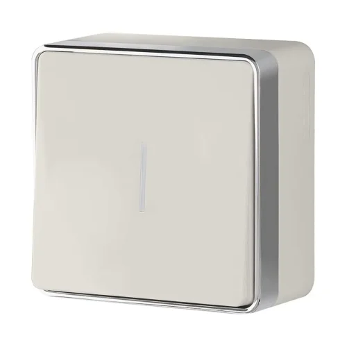 Выключатель одноклавишный с подсветкой Gallant слоновая кость W5010103 - фото