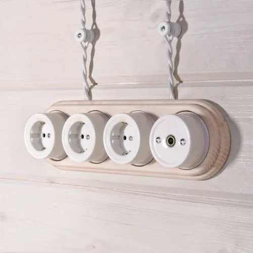 Комплект изоляторов без винта 100 шт. белый ретро W6431401 - фото