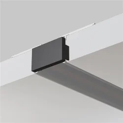 Заглушка для накладного/встраиваемого шинопровода, 2 шт. Basity, черный (Черный)