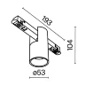 Трековый светильник Альфа / Alfa Exility 2700-6000K 7Вт 50° Dim Smart (Черный) TR122-4-7W-DS-B - фото 2