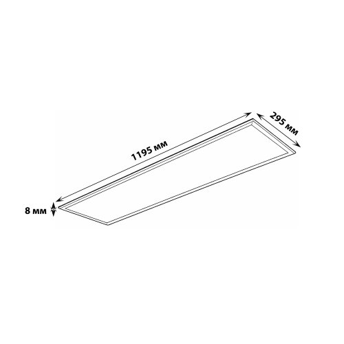 ULP-30120-36W-NW EFFECTIVE SILVER Светильник светодиодный потолочный встраиваемый, Белый свет 4000K, Корпус серебристый, В комплекте с и-п. - фото 11