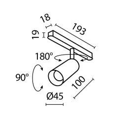Трековый светильник Фокус / Focus Led Exility 4000K 5Вт 24° (Черный) TR032-2-5W4K-S-B