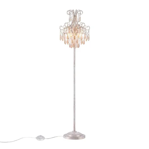 Серия Chabrol заслуживает особого внимания благодаря интересному цветовому сочетанию отделки арматуры, каплевидным кристаллам из стекла. Благодаря необычному дизайну светильники станут настоящим украшением любого интерьера! (Белый с Золотом) - фото