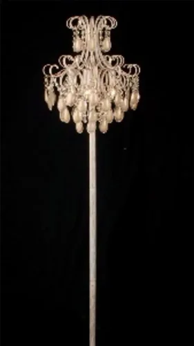 Серия Chabrol заслуживает особого внимания благодаря интересному цветовому сочетанию отделки арматуры, каплевидным кристаллам из стекла. Благодаря необычному дизайну светильники станут настоящим украшением любого интерьера! (Белый с Золотом) - фото 2