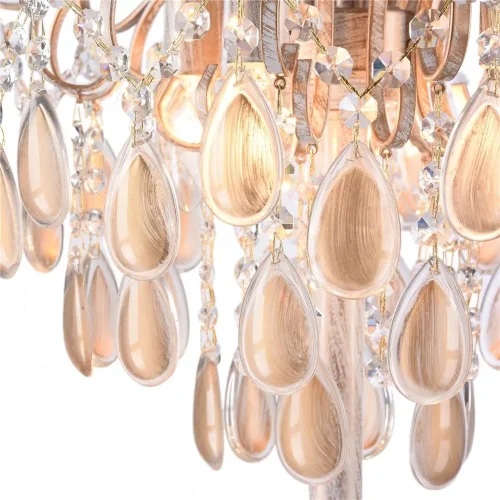 Серия Chabrol заслуживает особого внимания благодаря интересному цветовому сочетанию отделки арматуры, каплевидным кристаллам из стекла. Благодаря необычному дизайну светильники станут настоящим украшением любого интерьера! (Белый с Золотом) - фото 4