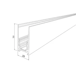 Slim Magnetic Шинопровод накладной черный (2 м) 85084/00 85084/00 (057184)