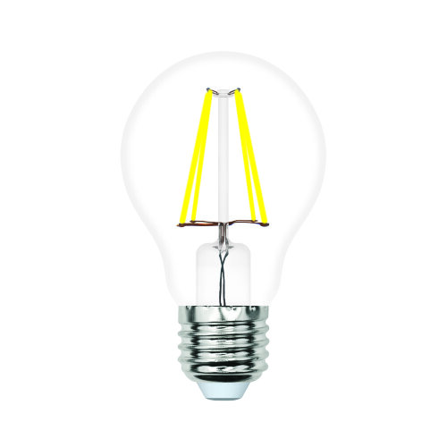 LED-A60-9W-3000K-E27-CL-SLF Лампа светодиодная, Форма A, прозрачная, Теплый белый свет 3000K - фото 1