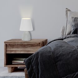 UML-B301 E14 LIGHT GREY Светильник настольный декоративный под лампу Е14, 40W, Механический выключатель, Светло-серый