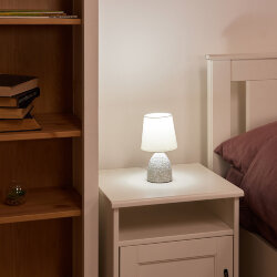 UML-B301 E14 LIGHT GREY Светильник настольный декоративный под лампу Е14, 40W, Механический выключатель, Светло-серый