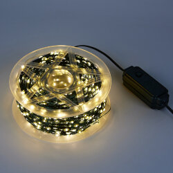 ULD-S20000-2000-DGA WARM WHITE IP20 DEW Гирлянда светодиодная Роса, 200м, 2000 светодиодов, Теплый белый свет, Провод зеленый