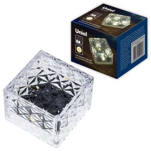 USL-F-172-PT050 ICECUBE Садовый светильник на солнечной батарее, 4 светодиода, Теплый белый свет, 1xАА Ni-Mh аккумулятор в-к, IP44, TM Uniel - фото 15