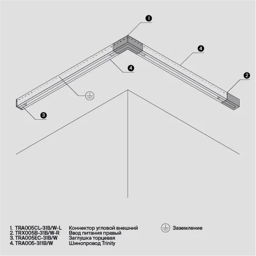 Заглушка торцевая Trinity черный, 1шт (Черный) - фото 11