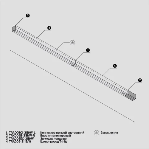 Заглушка торцевая Trinity черный, 1шт (Черный) - фото 7