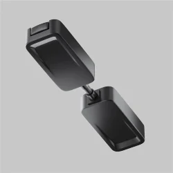 Коннектор питания прямой Radity встраиваемый черный (Черный)