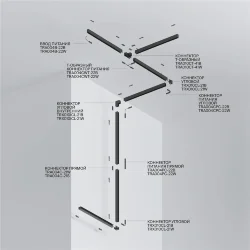 Шинопровод 3м Gravity накладной/подвесной белый (Белый) TRX010-413W