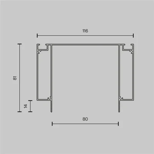 Алюминиевый профиль ниши скрытого монтажа для ГКЛ потолка (Белый) - фото 5