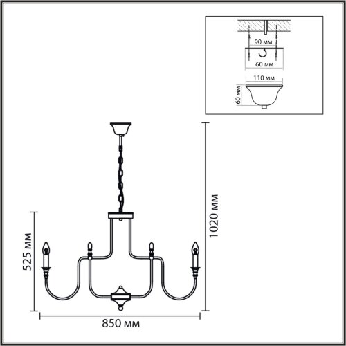 Люстра «LUMION» 8317/12, серия: SUANA (крепление на крюк). Фото 3.