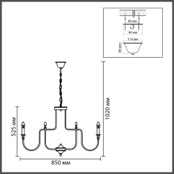 Люстра «LUMION» 8317/12, серия: SUANA (крепление на крюк) - -