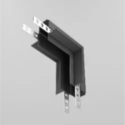 Коннектор угловой внутренний Exility встраиваемый под ГКЛ 12,5 мм, черный (Черный)