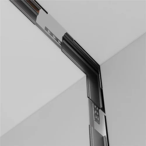 Коннектор угловой внутренний Exility встраиваемый под ГКЛ 12,5 мм, черный (Черный) - фото 7