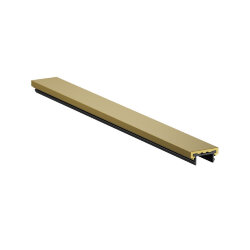 Декоративная заглушка желоба трека SHINE BASE, 20см, сатинированная латунь, алюминий, Denkirs TR5736-SB