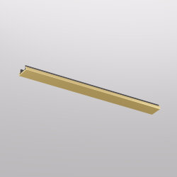 Декоративная заглушка желоба трека SHINE BASE, 20см, сатинированная латунь, алюминий, Denkirs TR5736-SB