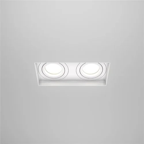 Встраиваемый светильник Атом / Atom 2*GU10 10 Вт (Белый) DL003-02-W - фото 12