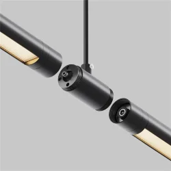 Прямой коннектор для системы Shelf с вводом питания (Черный)