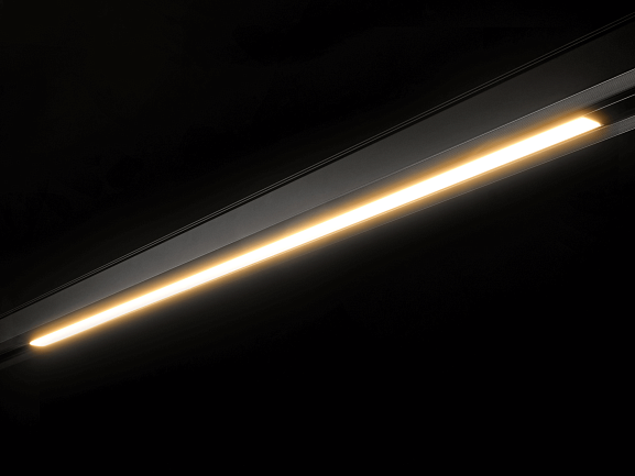 'Светильник трековый линейный, серия SY-LINK, Черный, 18Вт, IP20, Теплый белый (3000К), SY-LINK-900-BL-18-WW. Фото 2