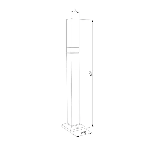 Ландшафтный светодиодный светильник чёрный IP54 1537 TECHNO LED - фото 5