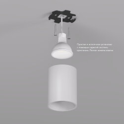 Светильник накладной IP 20, 10 Вт, GU5.3, LED, белый, пластик, Denkirs DK3110-WH