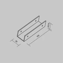 Коннектор прямой для профиля Elasity IP (Белый)
