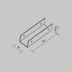 Коннектор прямой для профиля Elasity IP (Белый) O-TR001-SC180-W