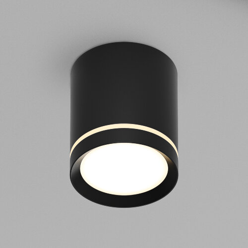 DK4016-BK Светильник накладной IP 20, 5 Вт, LED 3000, черный, алюминий/акрил.