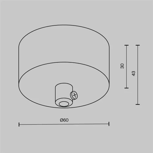 Потолочная чаша для ввода питания системы Shelf (Черный) CA032B-B - фото 5